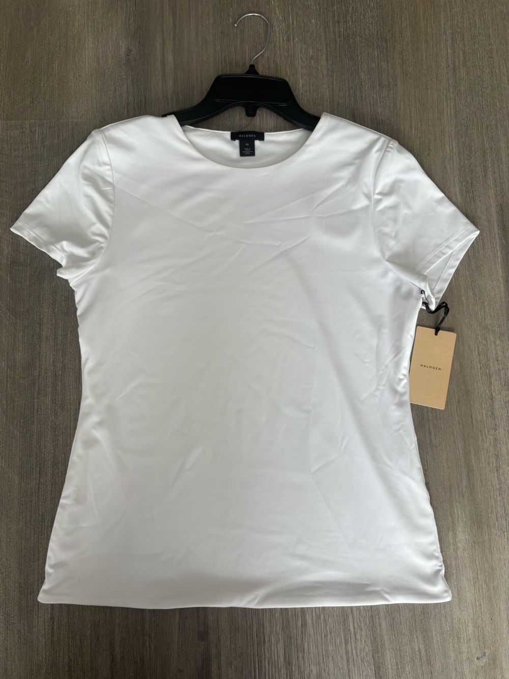 Halogen White Short Sleeve Top NWT